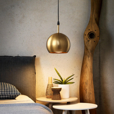 Nordic Light Luxury Brass Orb 1-Light Pendant Light
