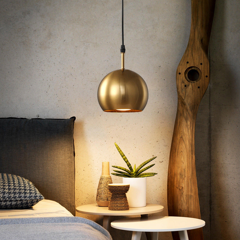 Nordic Light Luxury Brass Orb 1-Light Pendant Light