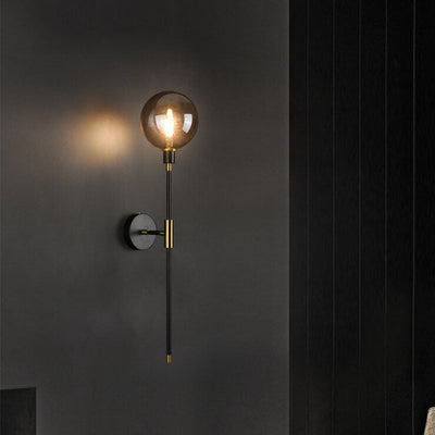 Modern Light Luxury Magic Bean Glass Long Arm 1-Light Wall Sconce Lamp