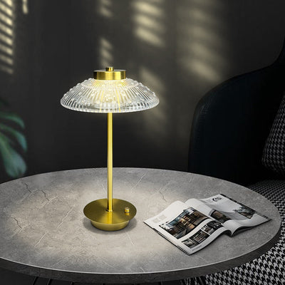 Modern Light Luxury Metal Acrylic USB Rechargeable LED Table Lamp