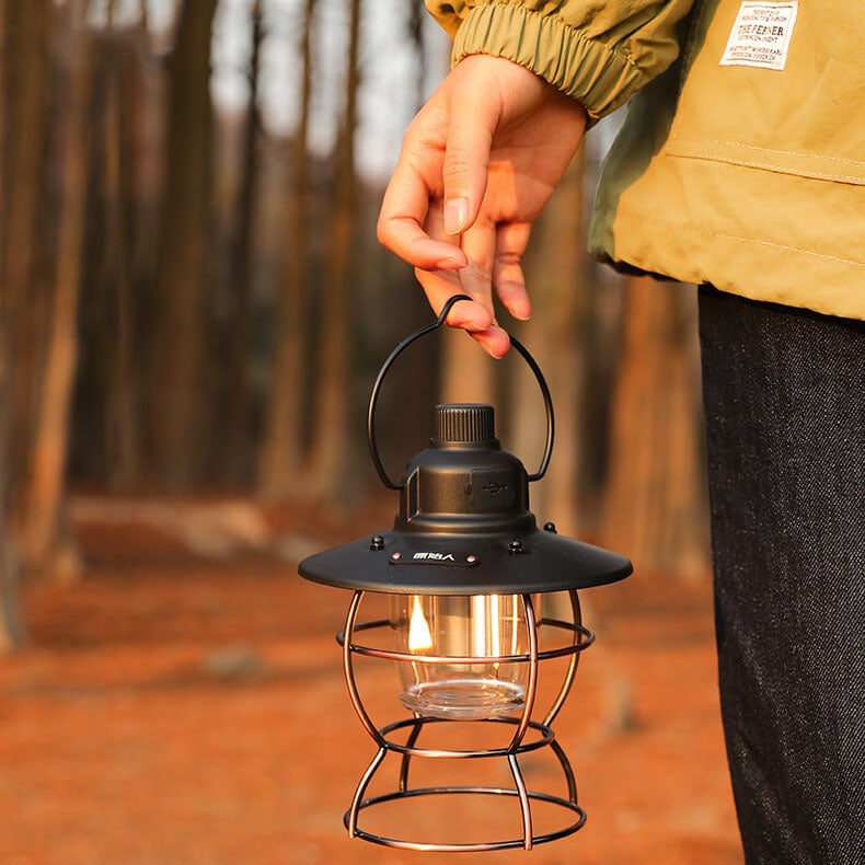 Outdoor Vintage Camping Light Horse Light Rechargeable Portable Camping Light