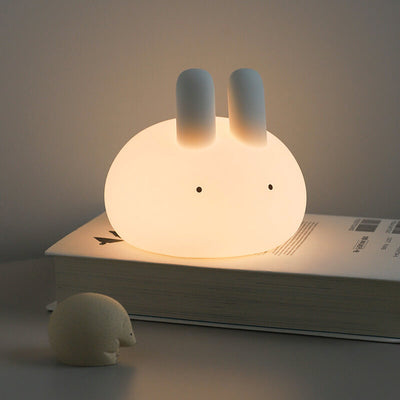 Creative Cartoon Bunny Silicone LED Pat  Night Light Table Lamp