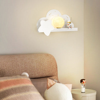 Childlike Creative Moon Astronaut Design LED Wall Sconce Lamp