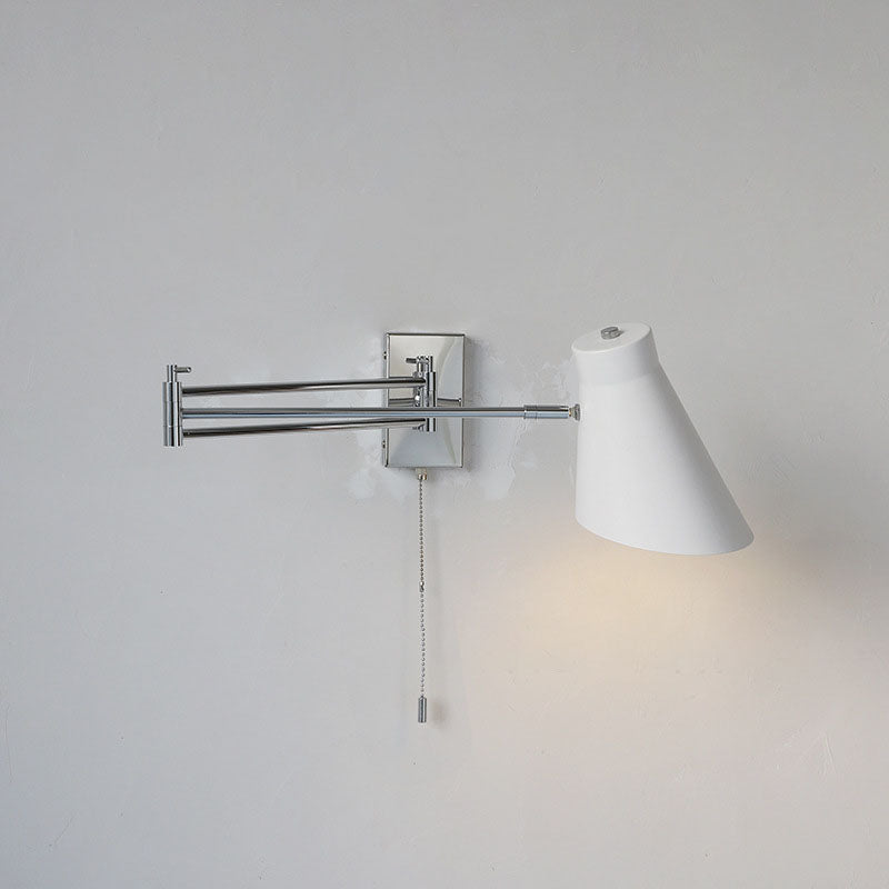 Contemporary Nordic Horn Cone Iron Rotating 1-Light Wall Sconce Lamp for Living Room