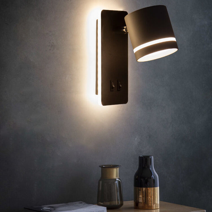 Moderner nordischer quadratischer Spot aus Eisen, drehbare LED-Lese-Wandleuchte für Wohnzimmer &amp; Schlafzimmer 