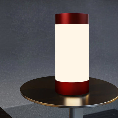 مصباح طاولة LED USB أسطواني من الألومنيوم الأكريليك بتصميم حديث وبسيط 