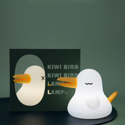 Cartoon Kiwi Bird Silicone Rechargeable Timer Dimmable LED Decorative Table Lamp