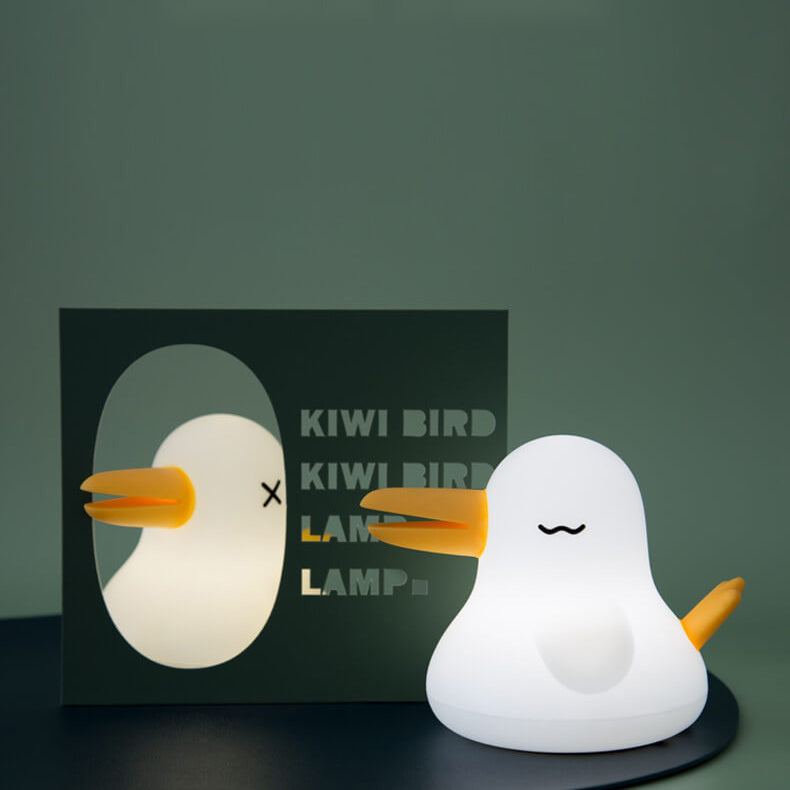 Cartoon Kiwi Bird Silicone Rechargeable Timer Dimmable LED Decorative Table Lamp