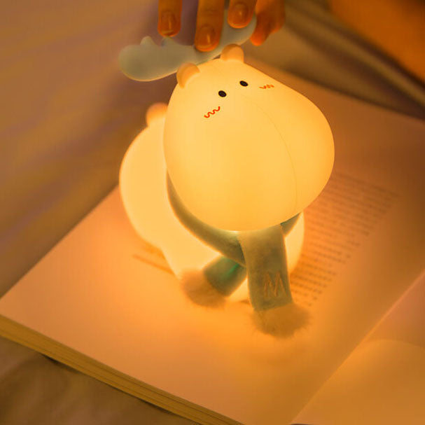 Creative Silicone Nerdy Deer LED Night Light Table Lamp