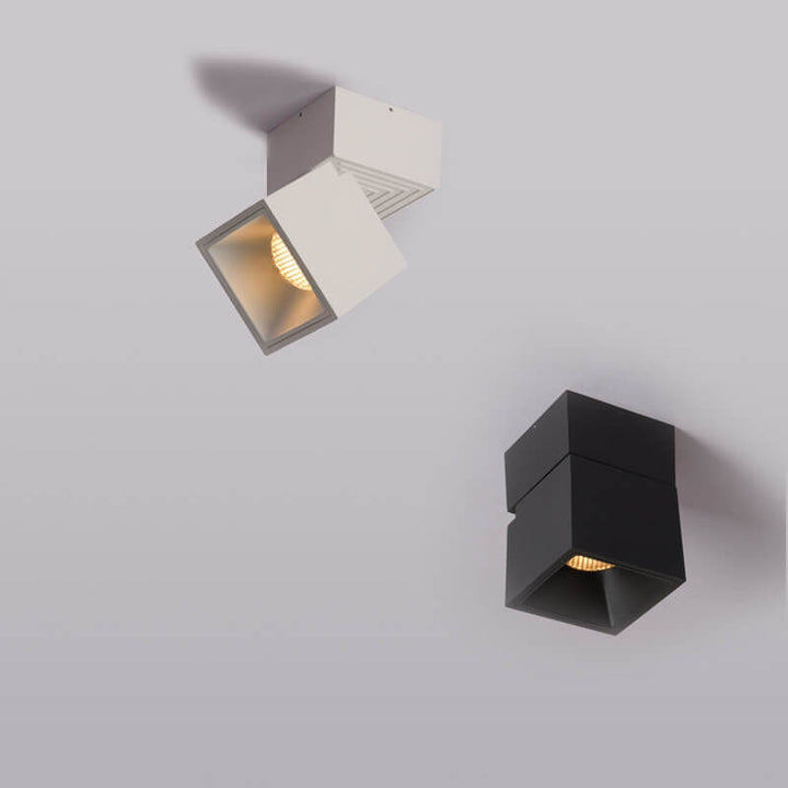 Luz LED montada al ras semi-plegable moderna en blanco y negro puro 