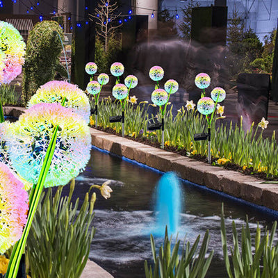 Solar Dandelion LED Outdoor Garden Decorative Ground Insert Path Light