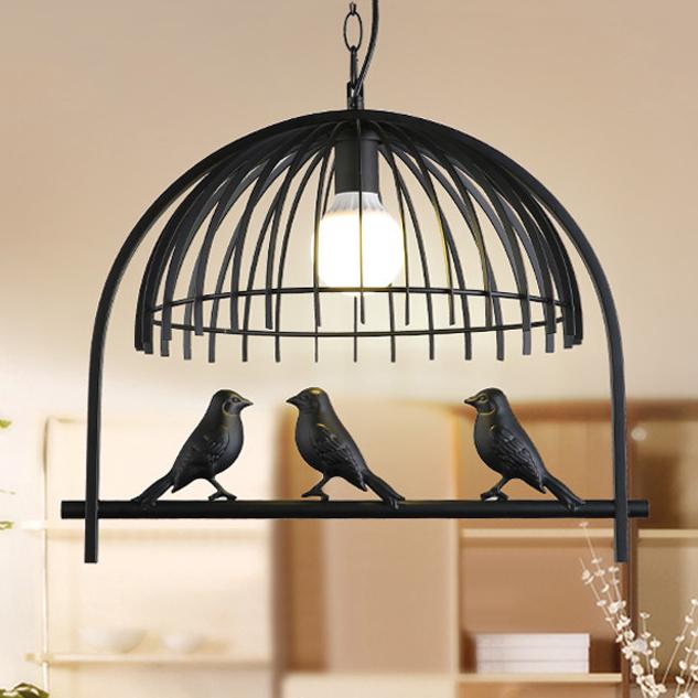 Modern Creative Bird Cage 1-Light Pendant Light