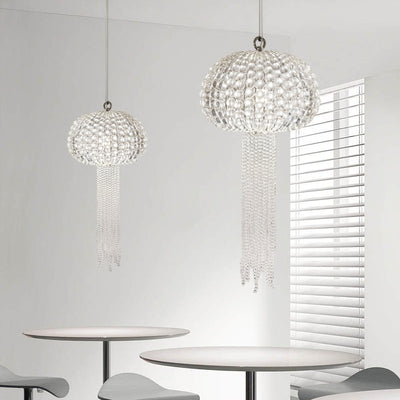 Moderne Leichte Luxus Glas Quallenform 1-Licht Pendelleuchte 