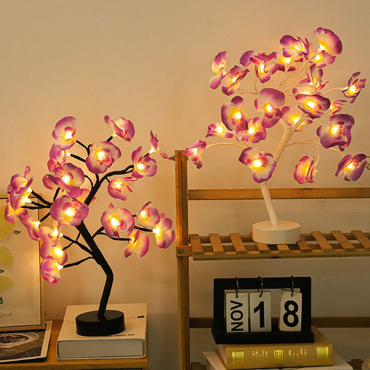 Lampe de Table LED Arbre Phalaenopsis Créatif Moderne 