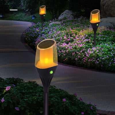 تصميم شعلة شمسية خارجية مقاومة للماء LED ضوء حديقة فناء أرضي إدراج منظر طبيعي 