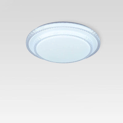 Plafonnier LED à montage encastré, rond, simple et moderne, double cristal 
