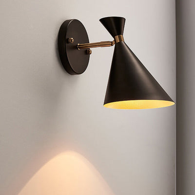 Nordic Creative Horn Black Gold 1-Light Wall Sconce Lamp