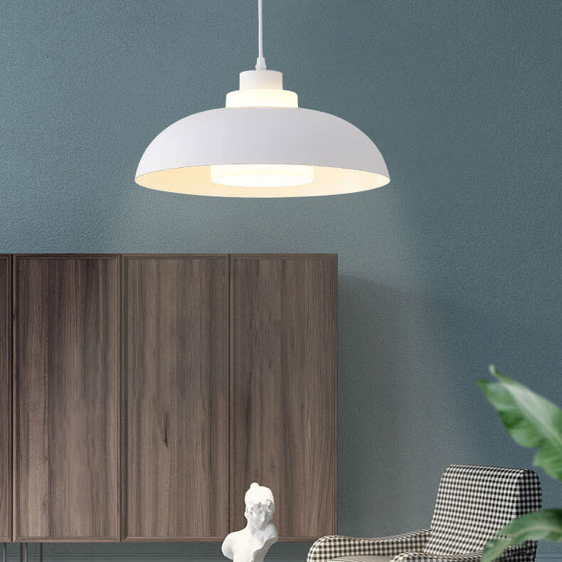 Modern Solid Color Macaron Acrylic Aluminum 1-Light Pendant Light