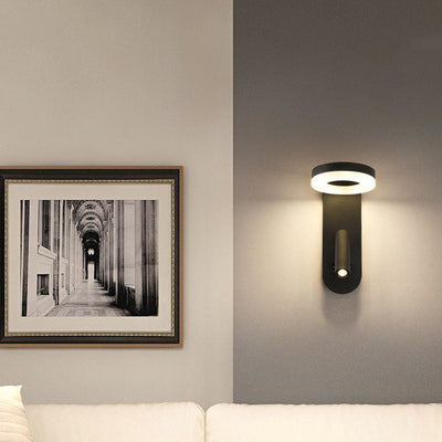 Moderne minimalistische einfarbige Aluminium-Eisen-Acryl-LED-Wandleuchte 