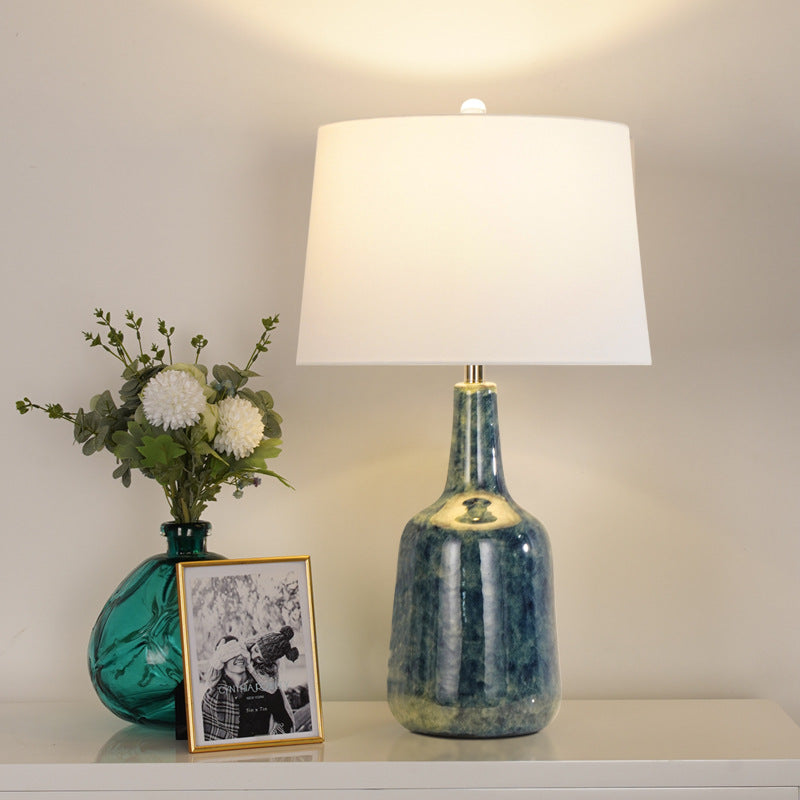 Chinesische leichte Luxus-Vintage-Keramik-Tischlampe mit 1 Licht
