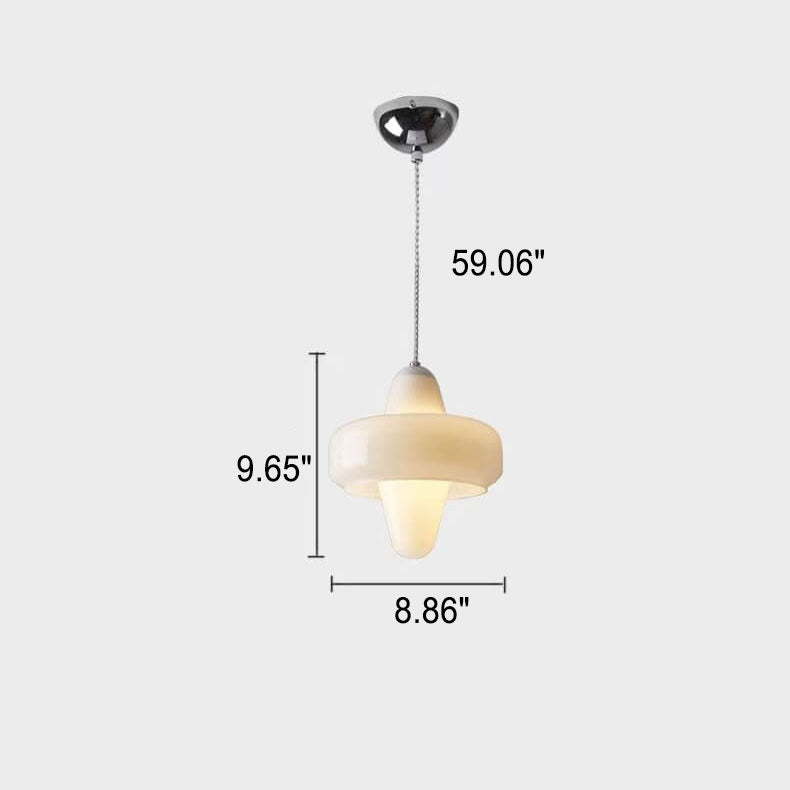 European Light Luxury Solid Color 1-Light Pendant Light