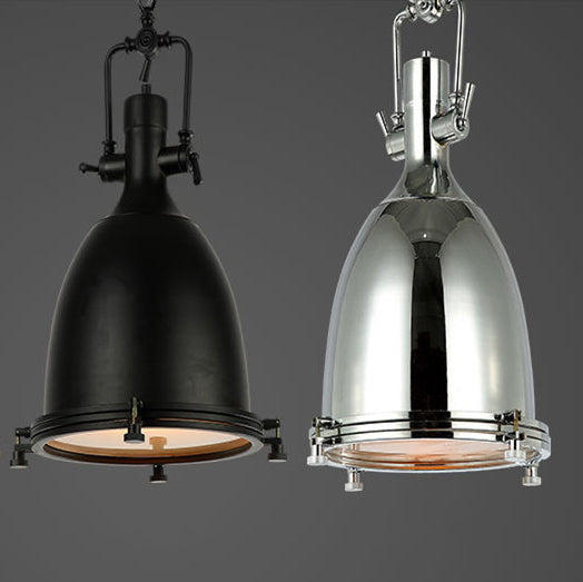 Traditionelle Retro-Industrie-Hängelampe mit 1 LED-Licht aus Schmiedeeisen für das Esszimmer 