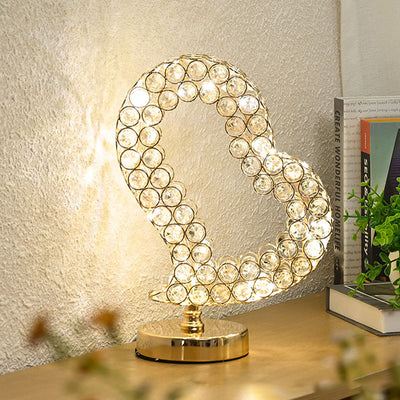 Modern Light Luxury Creative Pattern Crystal 1-Light Table Lamp