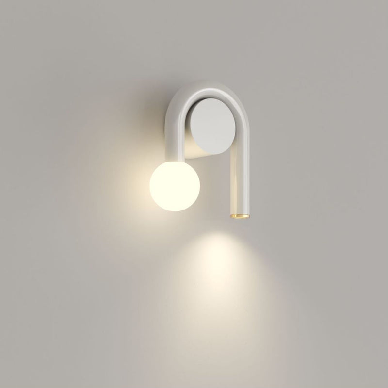 Contemporary Simplicity Geometric Iron U-shaped Line 2-Light Wall Sconce Lamp For Living Room