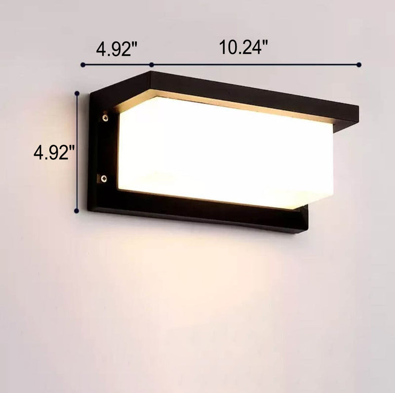 Moderne rechteckige LED-Sensor-wasserdichte Wandleuchte für den Außenbereich 