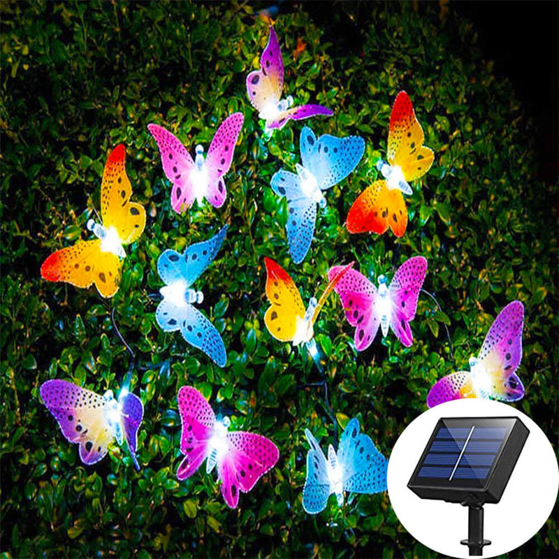 Lumières décoratives à LED en forme de papillon créatif moderne solaire 