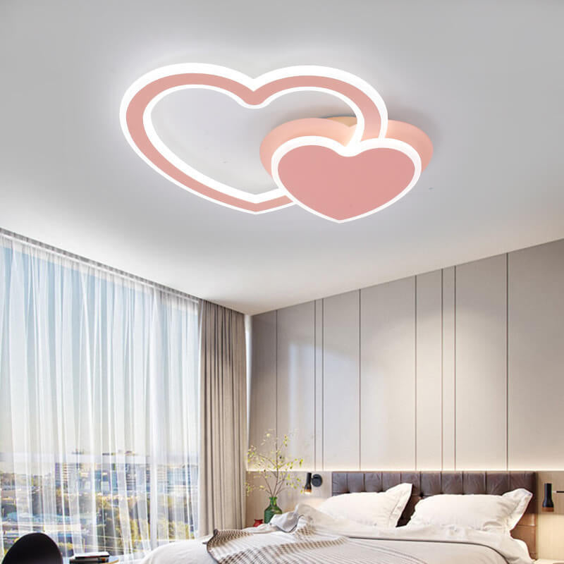 Modern Creative Heart Shaped LED Flush Mount Ceiling Light