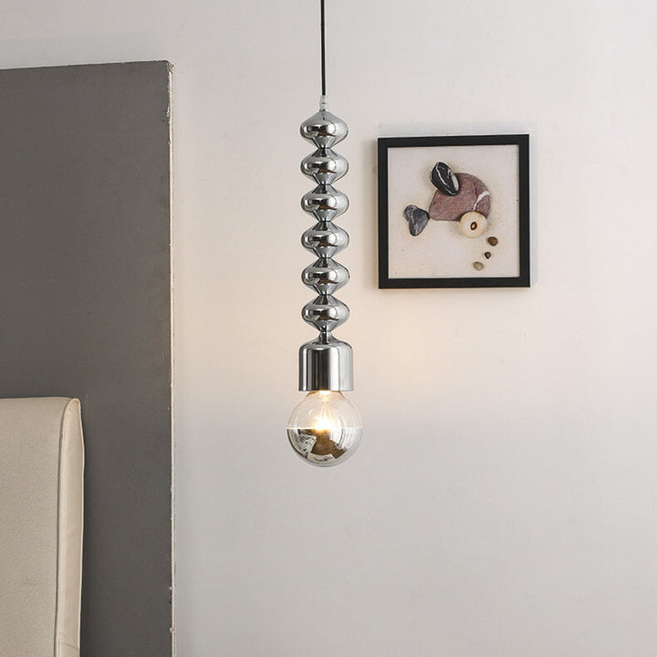 Moderne minimalistische kürbisförmige einfarbige Hardware 1-Licht Pendelleuchte 