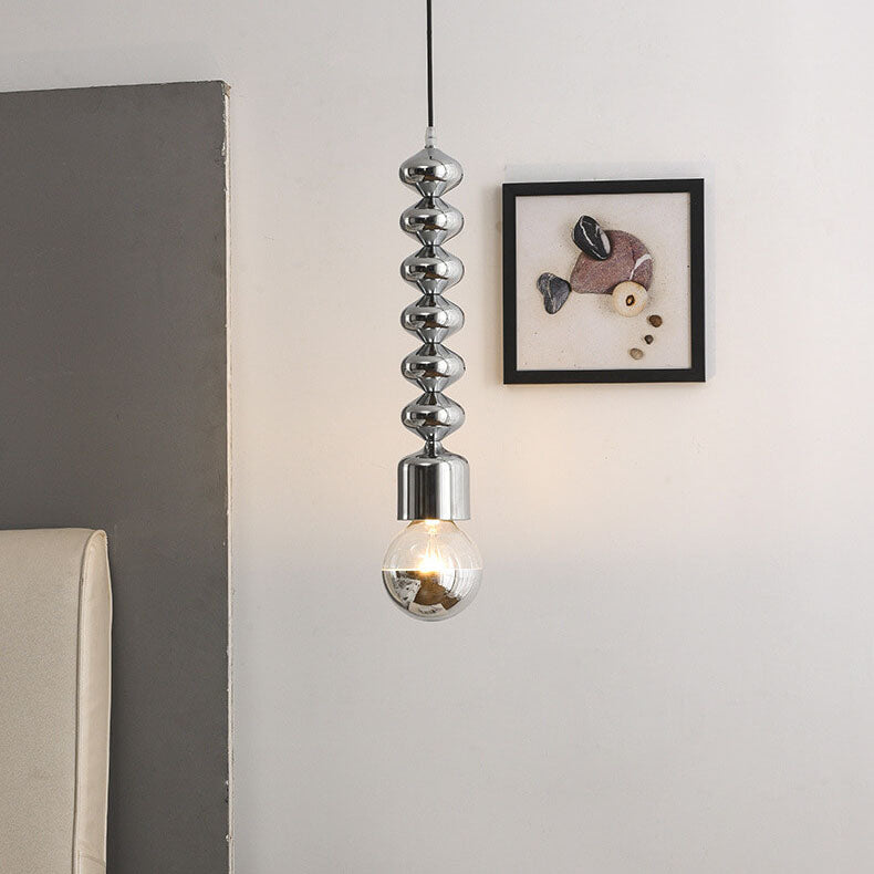 Moderne minimalistische kürbisförmige einfarbige Hardware 1-Licht Pendelleuchte 