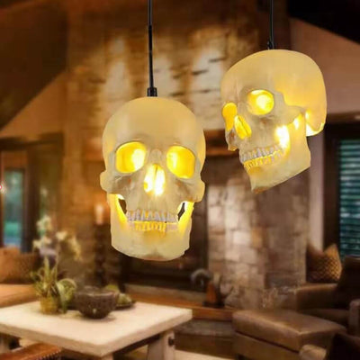 Skull Resin Shade 1-Light Pendant Light