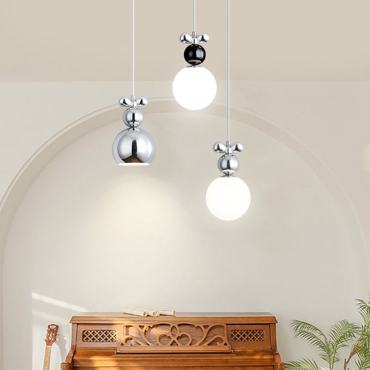 Diseño de hardware minimalista moderno Esfera Lámpara colgante de 1 luz 