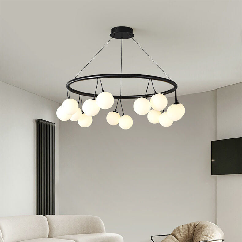 Nordic Modern Cherry Shape Iron Straight Row 8/10/14-Light Island Light Chandelier