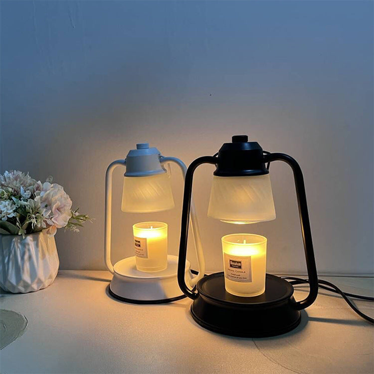 Zeitgenössische industrielle runde Glasschirm-Hardware-Basis 1-Licht Schmelzwachs-Tischlampe für das Arbeitszimmer 