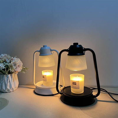 Contemporary Industrial Round Glass Shade Hardware Base 1-Light Melting Wax Table Lamp For Study