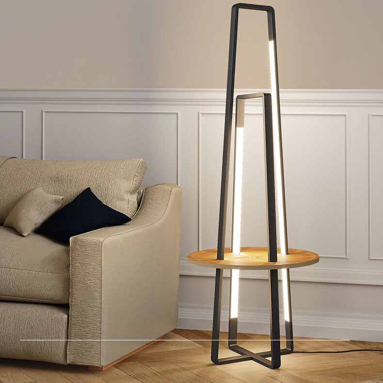 Nordic Creative Geometric Shelf LED Standing Floor Lamp