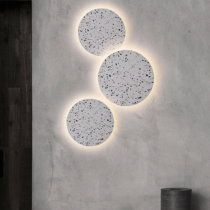 Lámpara de pared LED de mármol texturizado redondo moderno europeo 