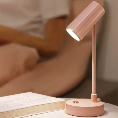 Nordic Minimalist Solid Color USB Rechargeable LED Reading Table Lamp
