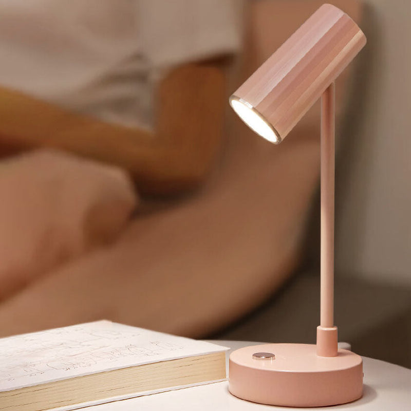 Nordic Minimalist Solid Color USB Rechargeable LED Reading Table Lamp