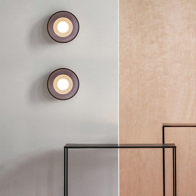 مصباح حائط LED زجاجي دائري بتصميم قديم من الشمال 