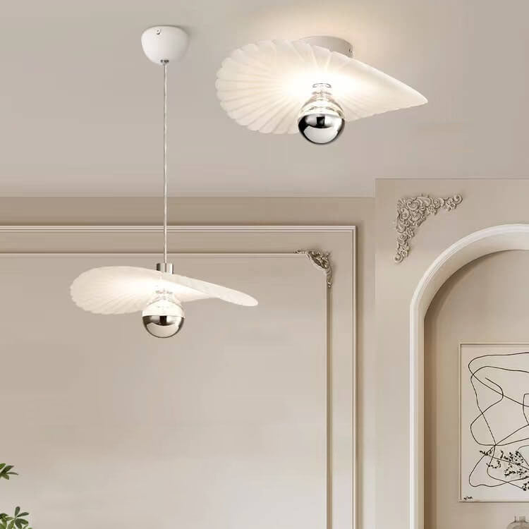 Moderne, minimalistische LED-Pendelleuchte in Weiß 