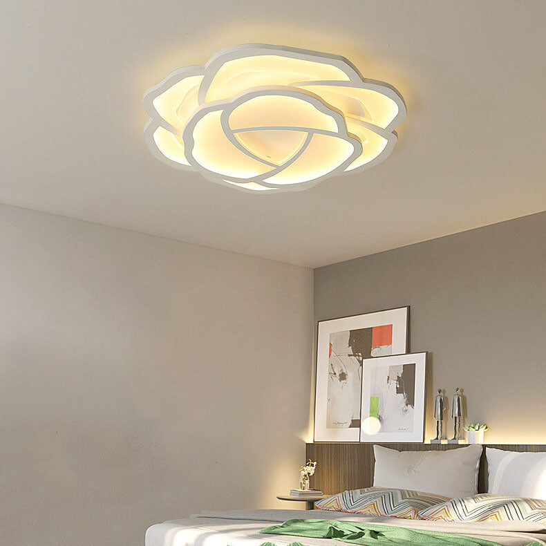 Modern Simple Roses LED Flush Mount Ceiling Light