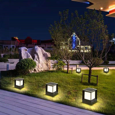 Modernes einfaches Solarquadrupol-wasserdichtes im Freiengarten-Säulen-Pfosten-Kopf-Licht 