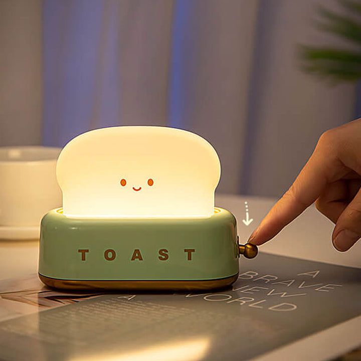 Lampe de table à lumière nocturne LED design créatif pour machine à pain 