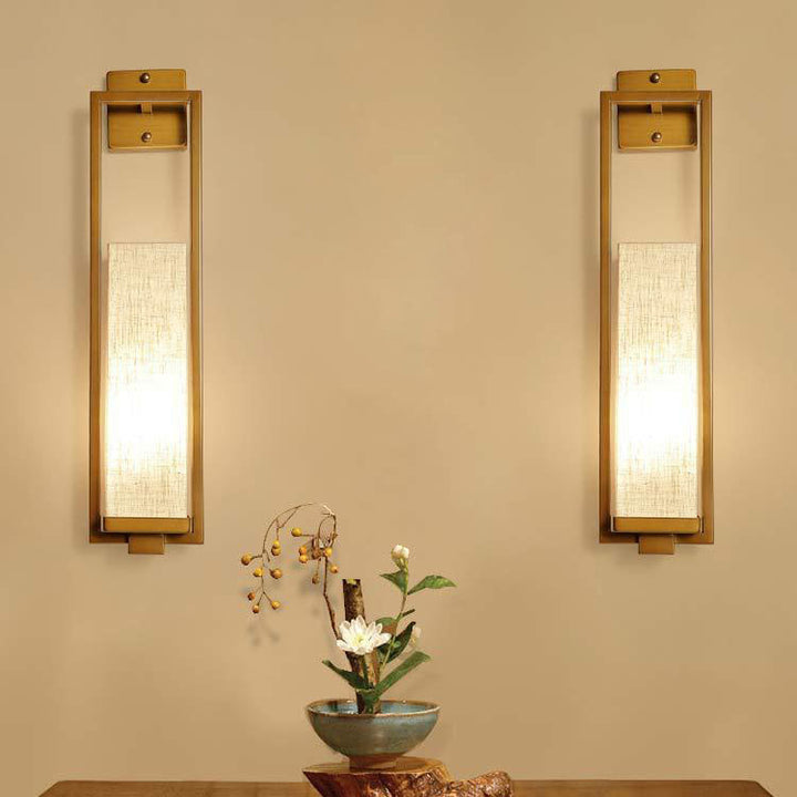 Modern Classical Minimalist Iron Cloth 1-Light Wall Sconce Lamp