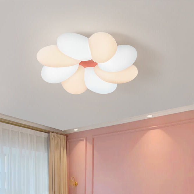 Nordic Creative Colorful Flower LED Flush Mount Ceiling Light