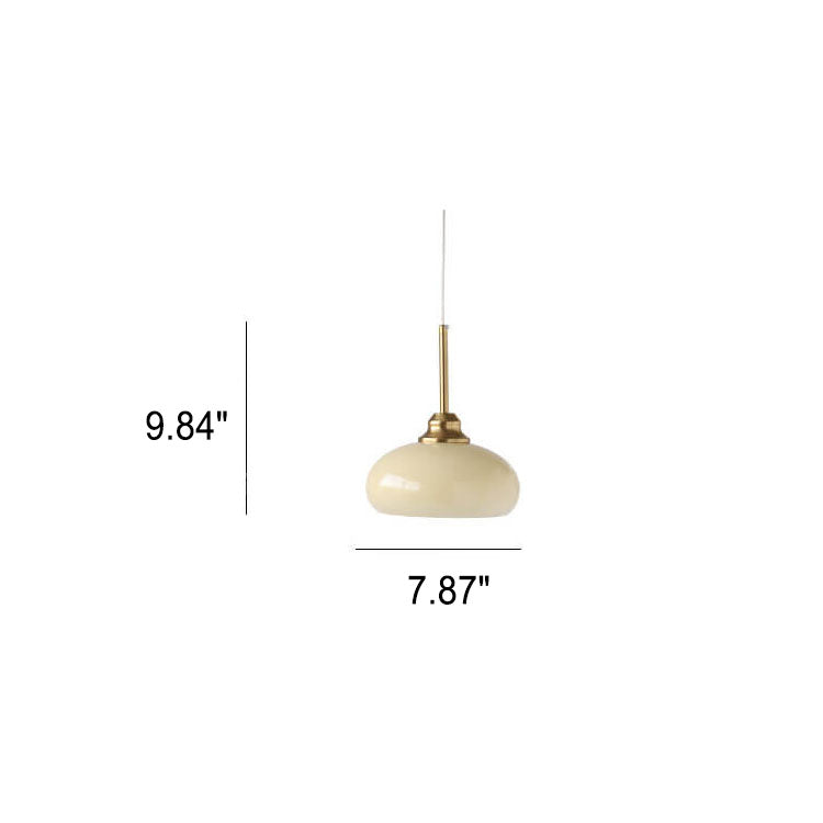 European Vintage Hardware Glass 1-Light Pendant Light